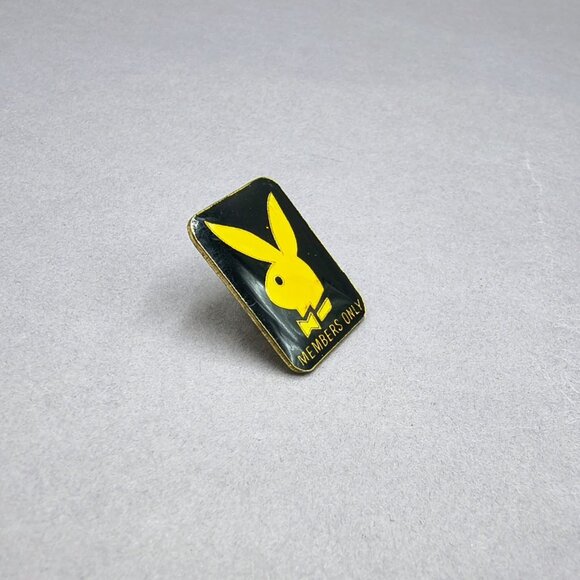 Playboy Bunny Members Only Lapel Pinback Vintage Pin - Picture 2 of 5